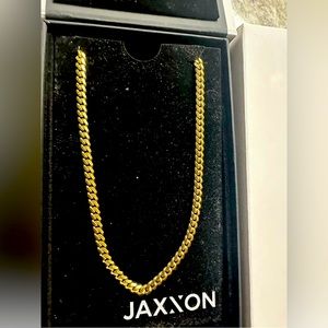 JAXXON Gold Plated CUBAN Link Chain 5mm 20" retails $159
